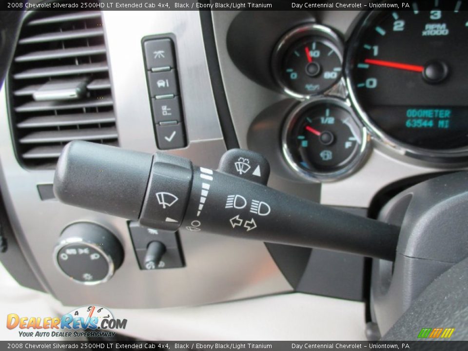 2008 Chevrolet Silverado 2500HD LT Extended Cab 4x4 Black / Ebony Black/Light Titanium Photo #35