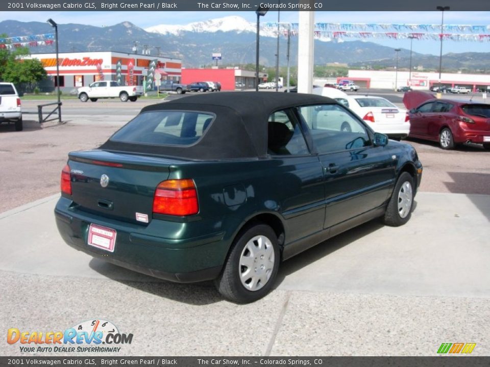 2001 Volkswagen Cabrio GLS Bright Green Pearl / Black Photo #13