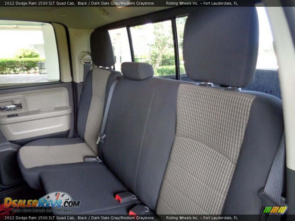 2012 Dodge Ram 1500 SLT Quad Cab Black / Dark Slate Gray/Medium Graystone Photo #6
