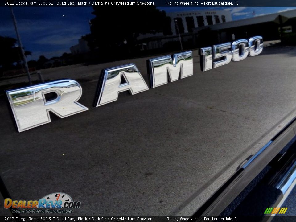 2012 Dodge Ram 1500 SLT Quad Cab Black / Dark Slate Gray/Medium Graystone Photo #16