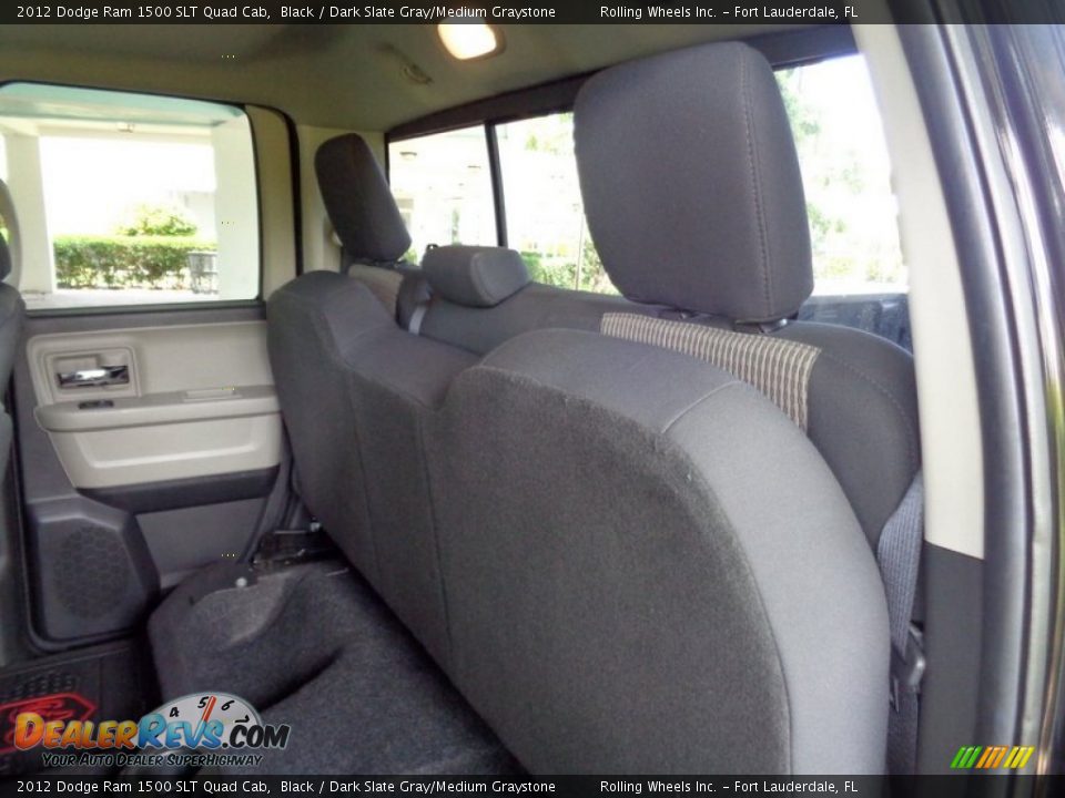 2012 Dodge Ram 1500 SLT Quad Cab Black / Dark Slate Gray/Medium Graystone Photo #18