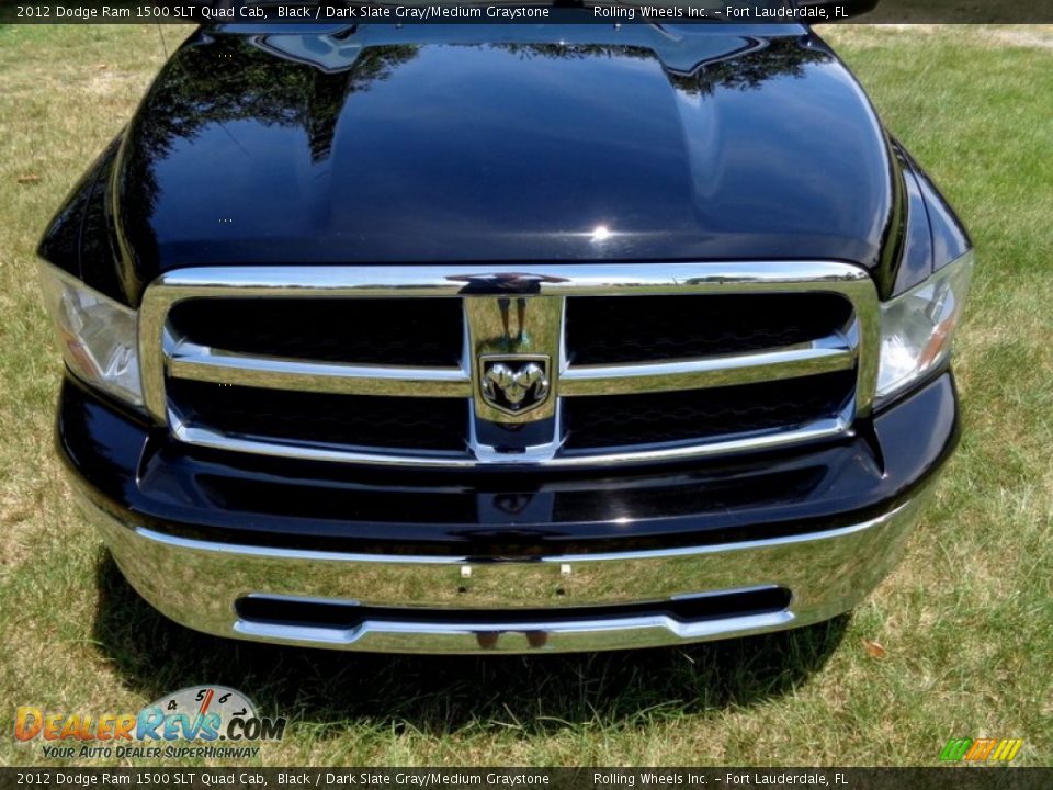 2012 Dodge Ram 1500 SLT Quad Cab Black / Dark Slate Gray/Medium Graystone Photo #19