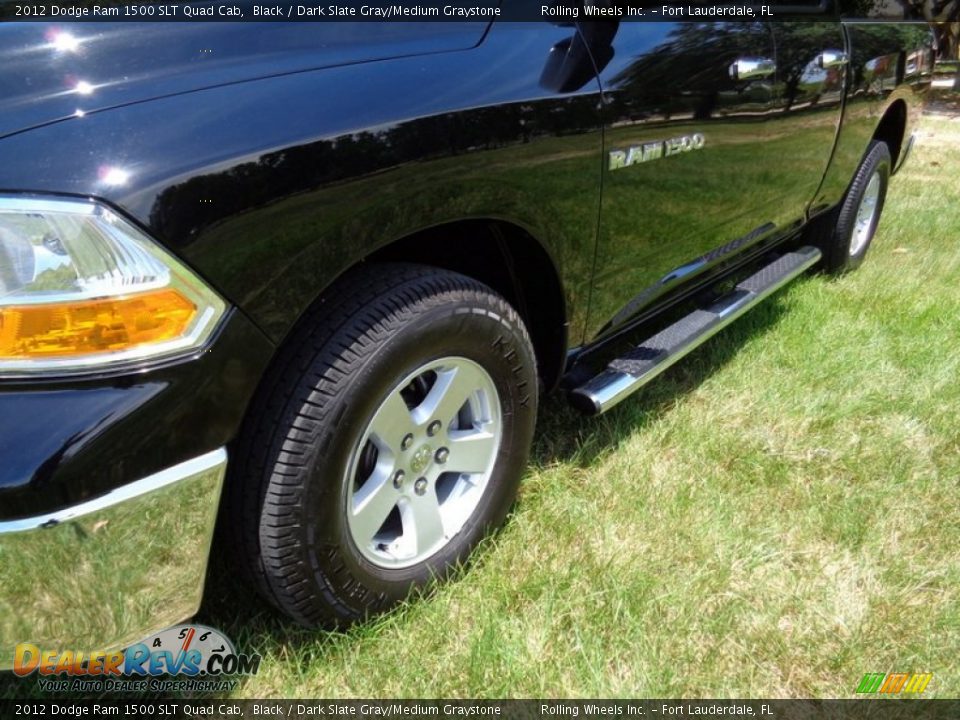 2012 Dodge Ram 1500 SLT Quad Cab Black / Dark Slate Gray/Medium Graystone Photo #20