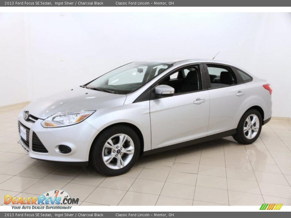 2013 Ford Focus SE Sedan Ingot Silver / Charcoal Black Photo #3