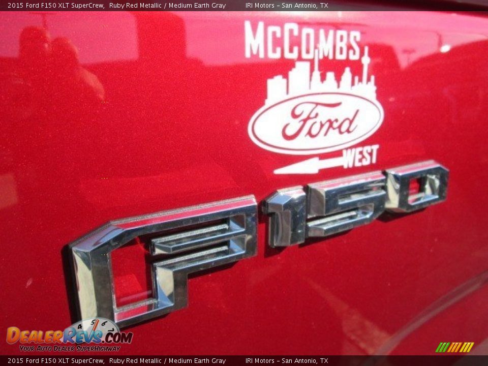 2015 Ford F150 XLT SuperCrew Ruby Red Metallic / Medium Earth Gray Photo #15