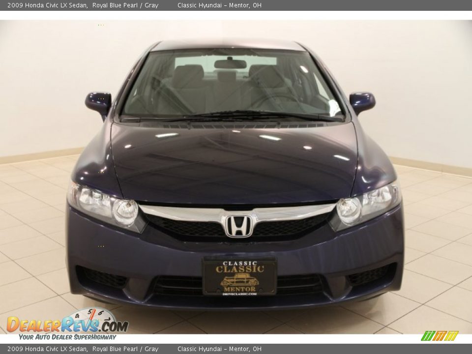 2009 Honda Civic LX Sedan Royal Blue Pearl / Gray Photo #2