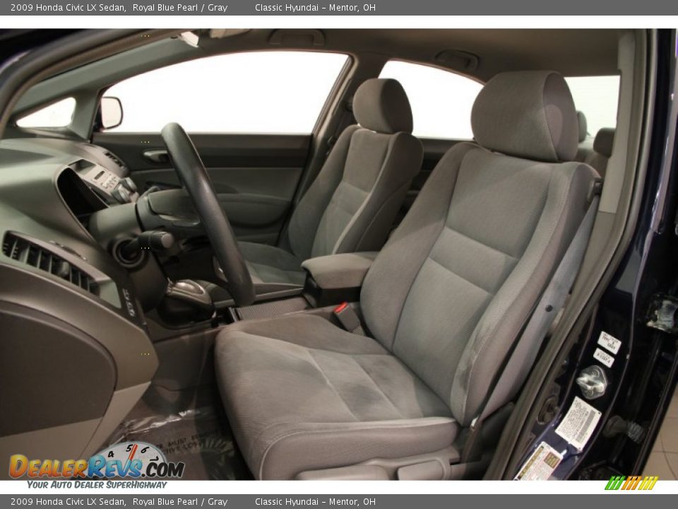 2009 Honda Civic LX Sedan Royal Blue Pearl / Gray Photo #5