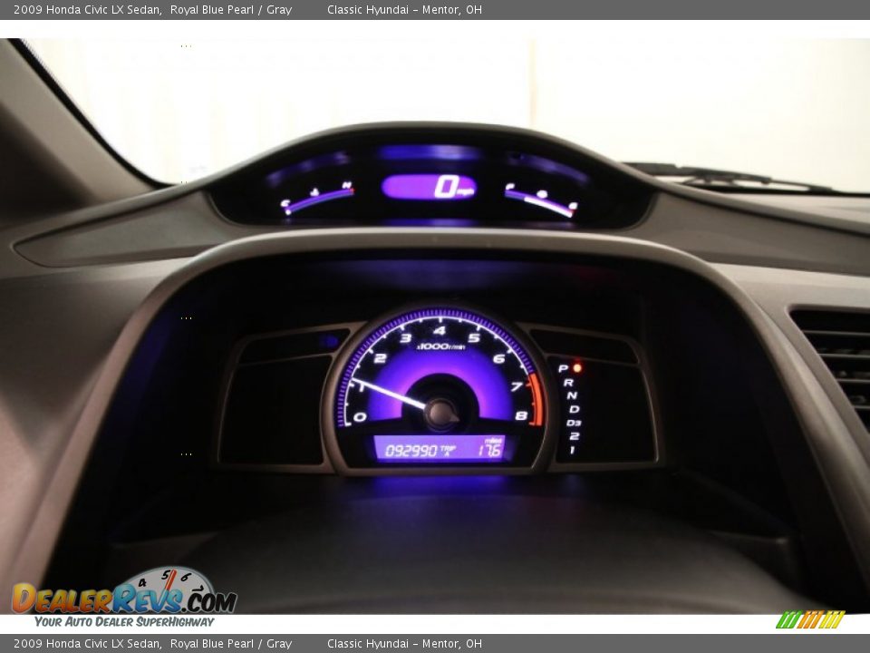 2009 Honda Civic LX Sedan Royal Blue Pearl / Gray Photo #7