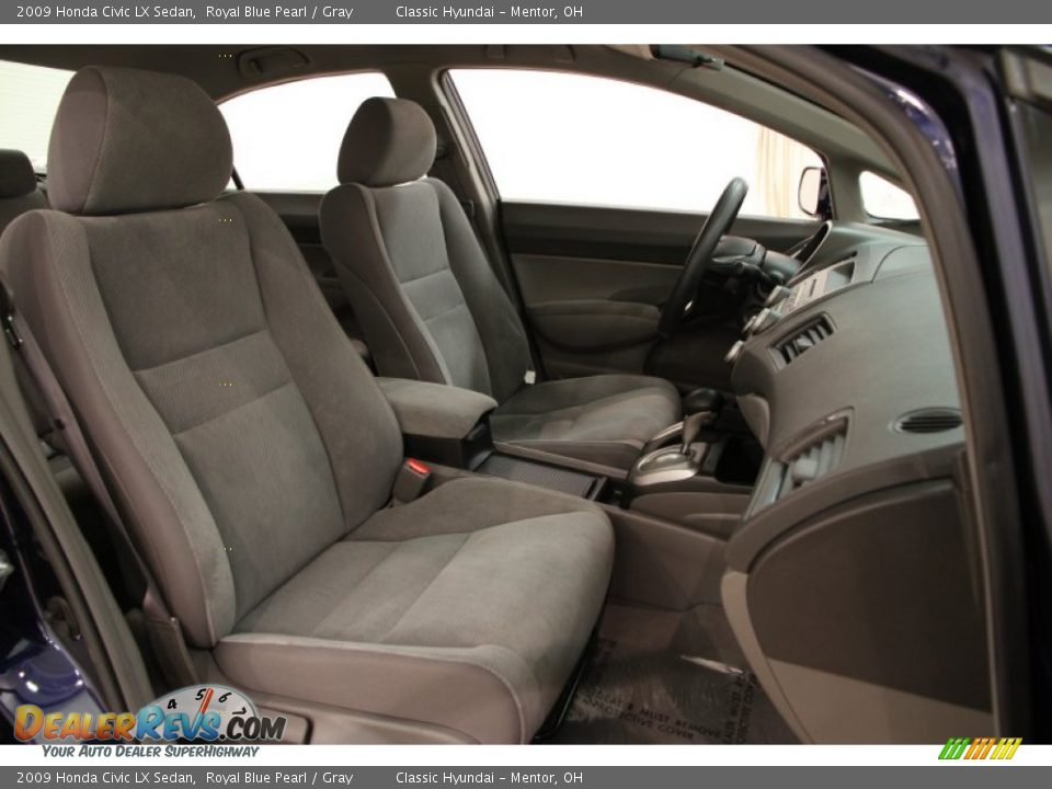2009 Honda Civic LX Sedan Royal Blue Pearl / Gray Photo #11