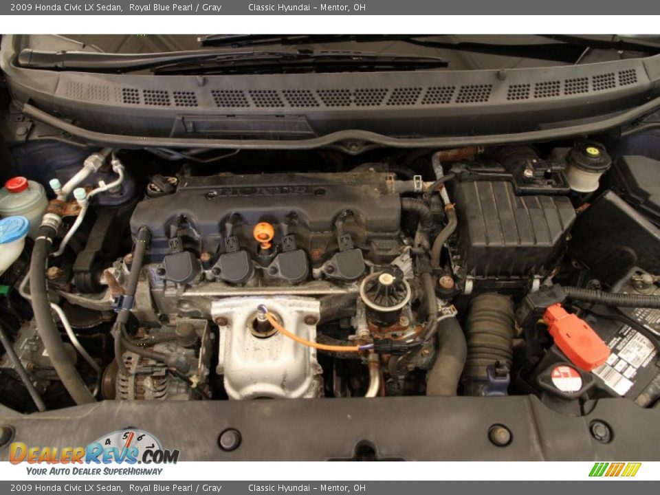 2009 Honda Civic LX Sedan Royal Blue Pearl / Gray Photo #15