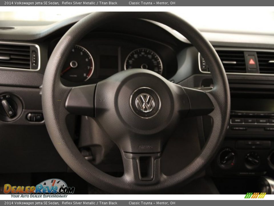 2014 Volkswagen Jetta SE Sedan Reflex Silver Metallic / Titan Black Photo #6