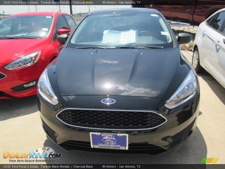 2015 Ford Focus S Sedan Tuxedo Black Metallic / Charcoal Black Photo #5
