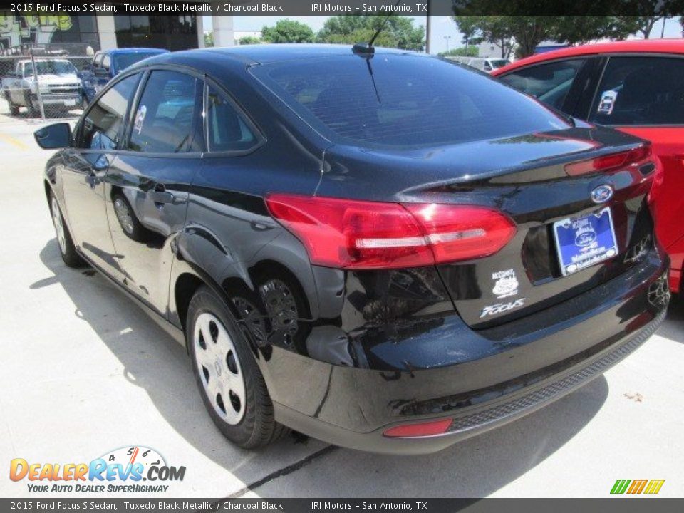 2015 Ford Focus S Sedan Tuxedo Black Metallic / Charcoal Black Photo #7