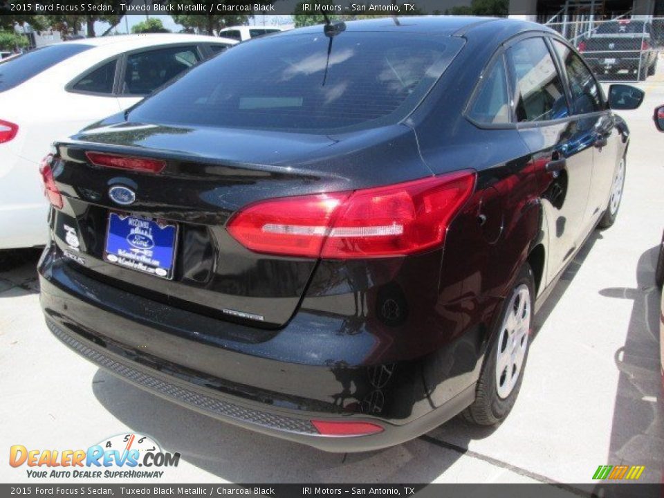 2015 Ford Focus S Sedan Tuxedo Black Metallic / Charcoal Black Photo #9