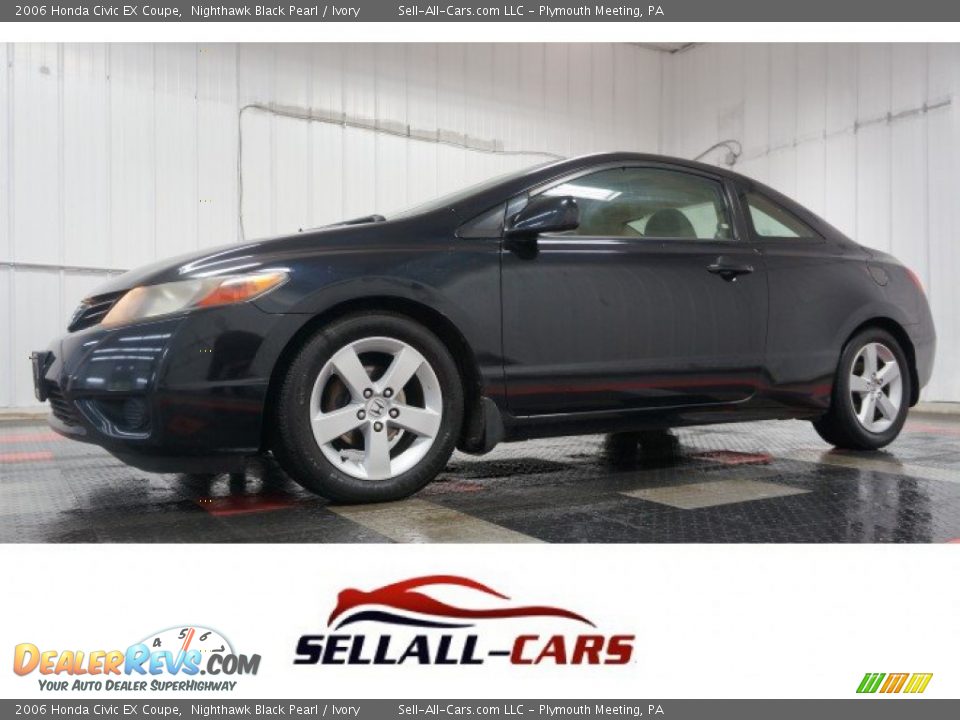 2006 Honda Civic EX Coupe Nighthawk Black Pearl / Ivory Photo #1