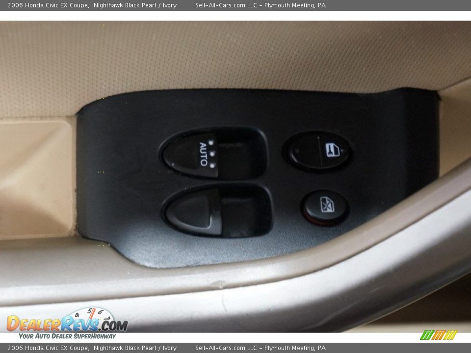 2006 Honda Civic EX Coupe Nighthawk Black Pearl / Ivory Photo #13