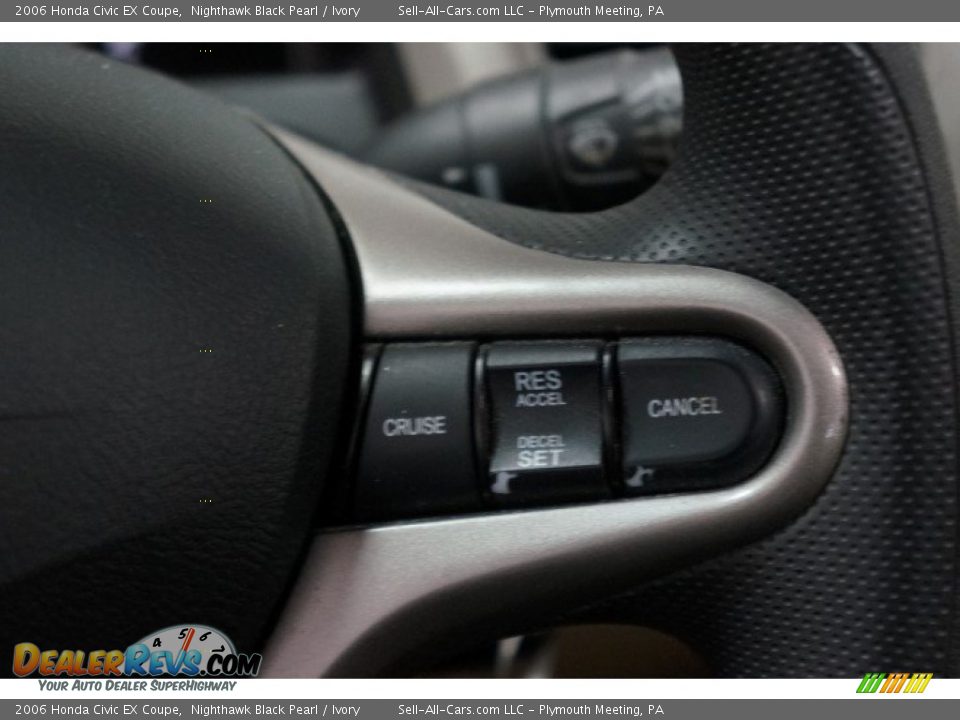2006 Honda Civic EX Coupe Nighthawk Black Pearl / Ivory Photo #24