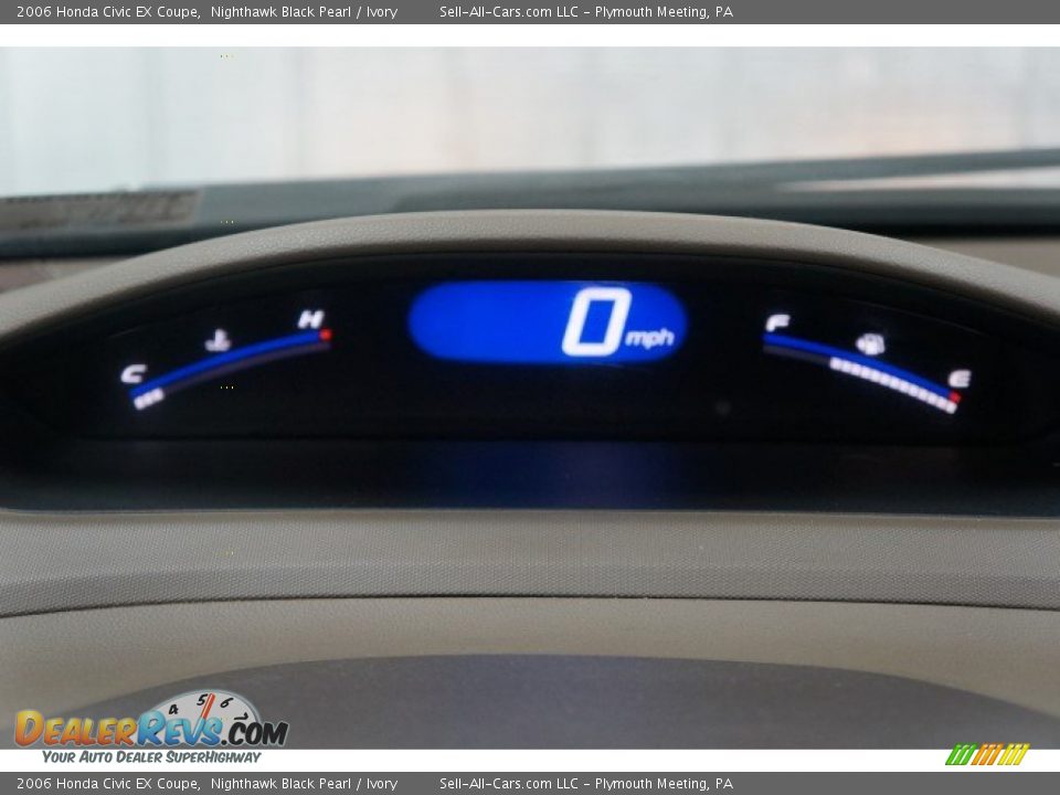2006 Honda Civic EX Coupe Nighthawk Black Pearl / Ivory Photo #29