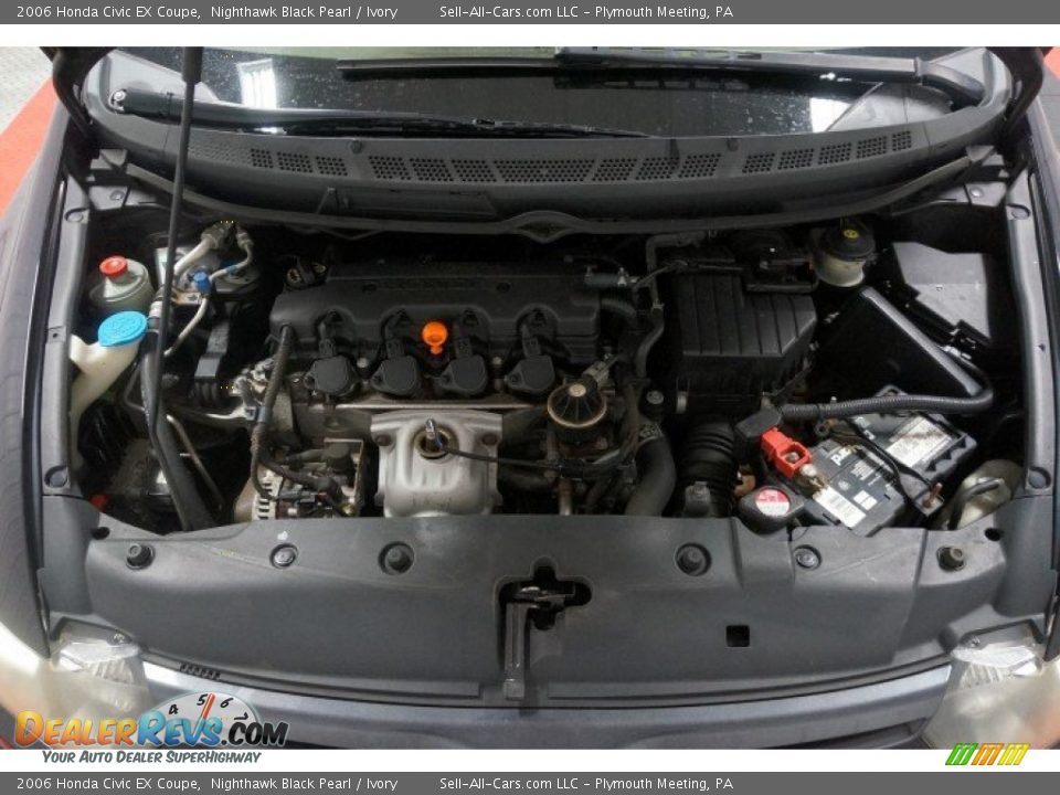 2006 Honda Civic EX Coupe Nighthawk Black Pearl / Ivory Photo #33