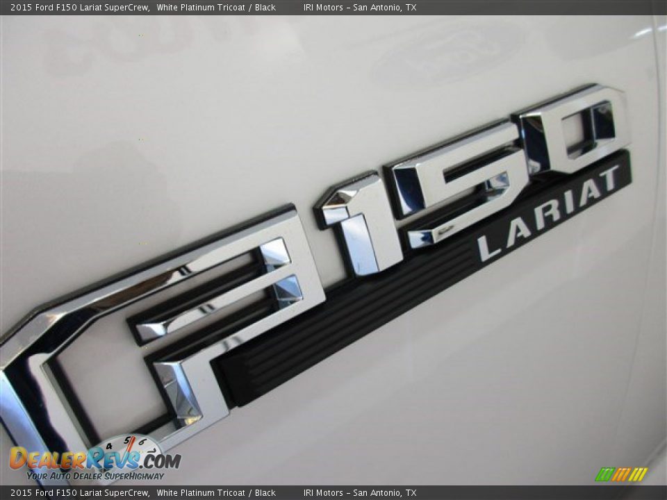 2015 Ford F150 Lariat SuperCrew White Platinum Tricoat / Black Photo #4