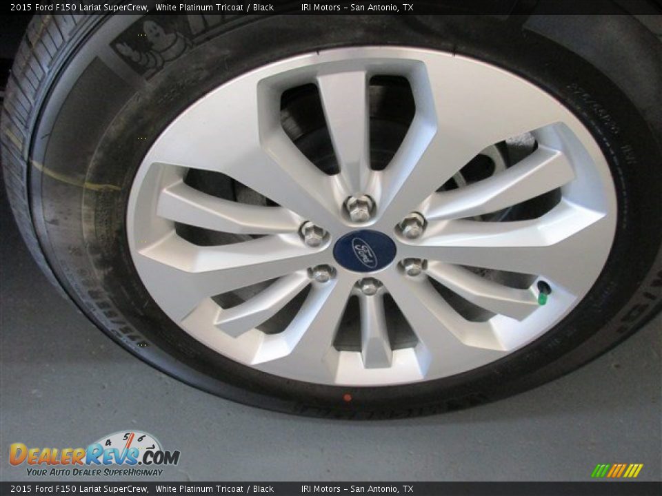 2015 Ford F150 Lariat SuperCrew White Platinum Tricoat / Black Photo #5