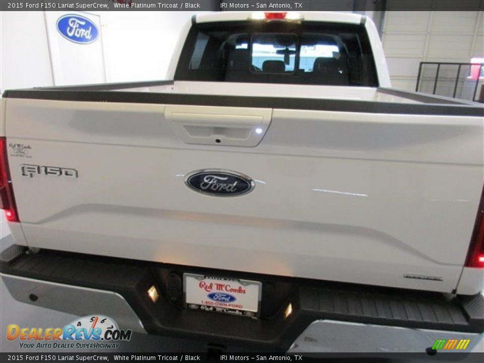 2015 Ford F150 Lariat SuperCrew White Platinum Tricoat / Black Photo #6