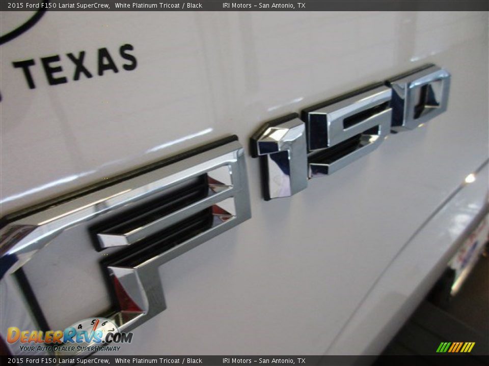 2015 Ford F150 Lariat SuperCrew White Platinum Tricoat / Black Photo #7