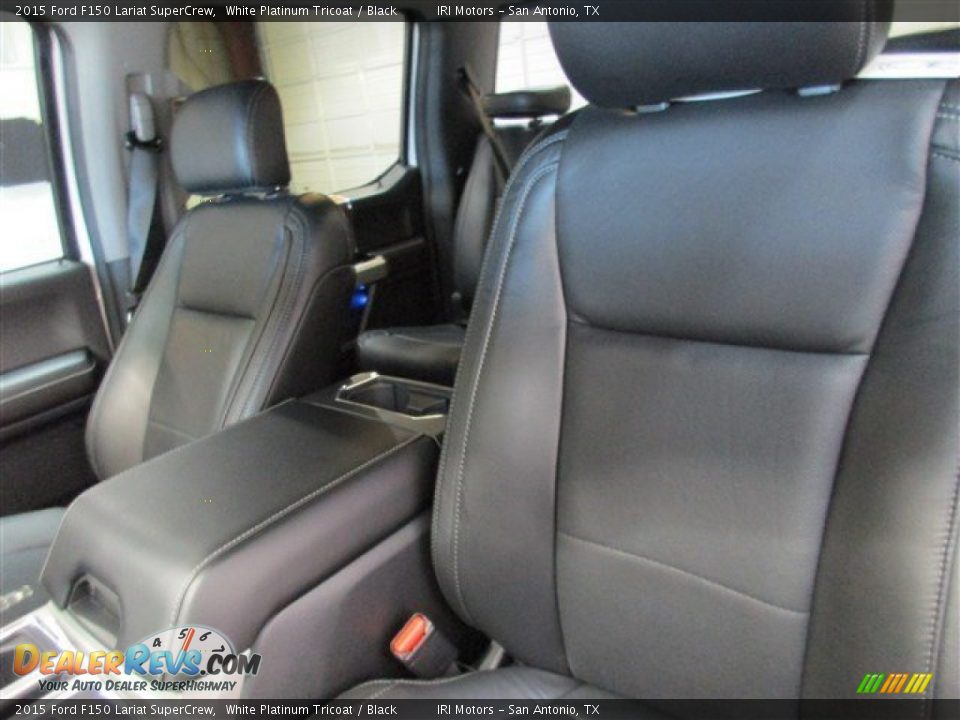 2015 Ford F150 Lariat SuperCrew White Platinum Tricoat / Black Photo #10