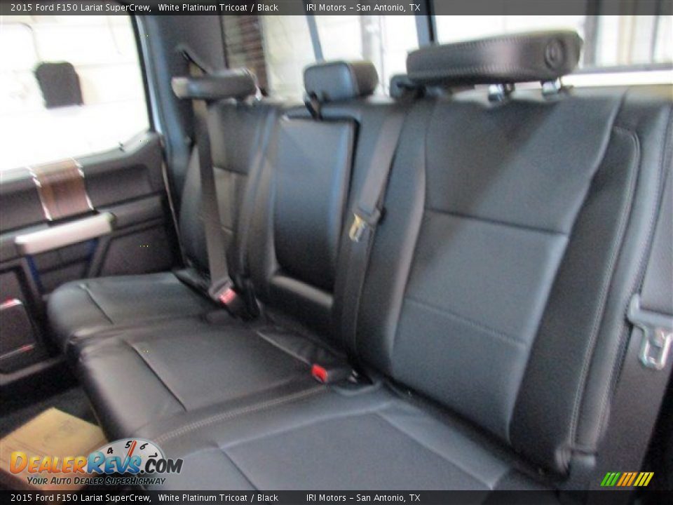 2015 Ford F150 Lariat SuperCrew White Platinum Tricoat / Black Photo #11