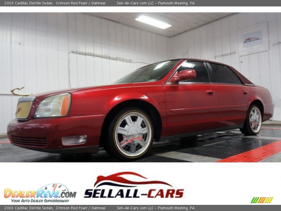 2003 Cadillac DeVille Sedan Crimson Red Pearl / Oatmeal Photo #1