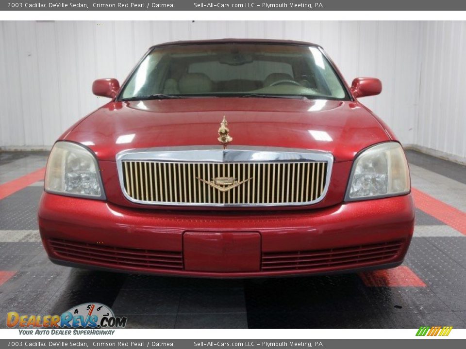 2003 Cadillac DeVille Sedan Crimson Red Pearl / Oatmeal Photo #4
