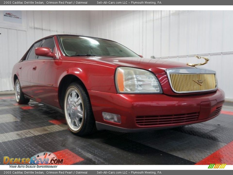 2003 Cadillac DeVille Sedan Crimson Red Pearl / Oatmeal Photo #5