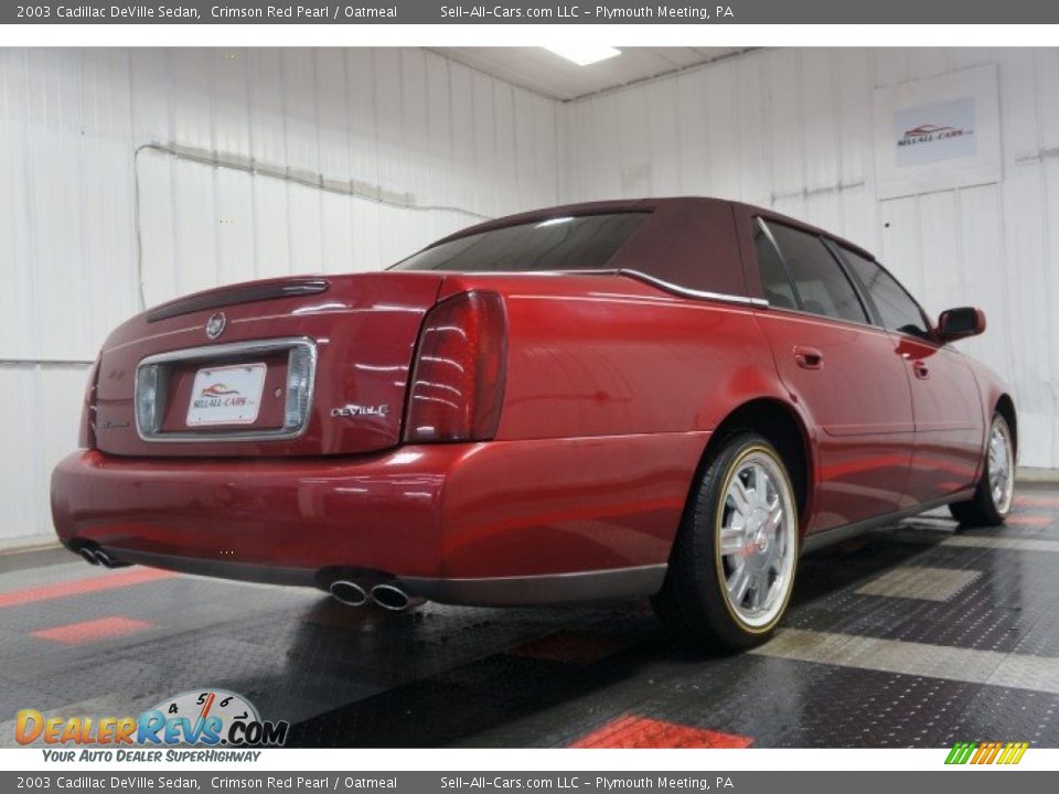 2003 Cadillac DeVille Sedan Crimson Red Pearl / Oatmeal Photo #8