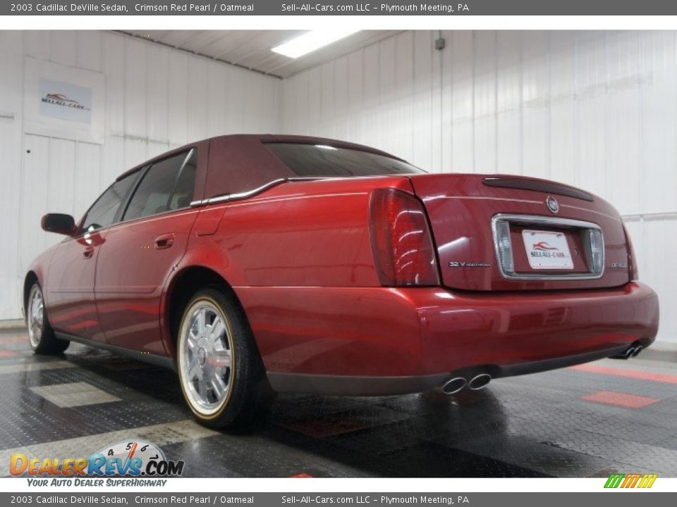 2003 Cadillac DeVille Sedan Crimson Red Pearl / Oatmeal Photo #10
