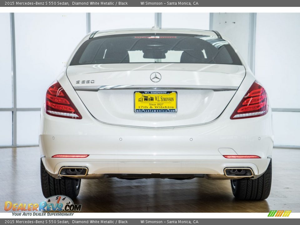 2015 Mercedes-Benz S 550 Sedan Diamond White Metallic / Black Photo #4