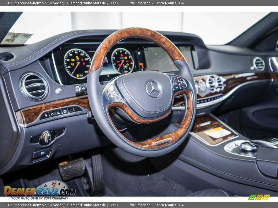 2015 Mercedes-Benz S 550 Sedan Diamond White Metallic / Black Photo #6