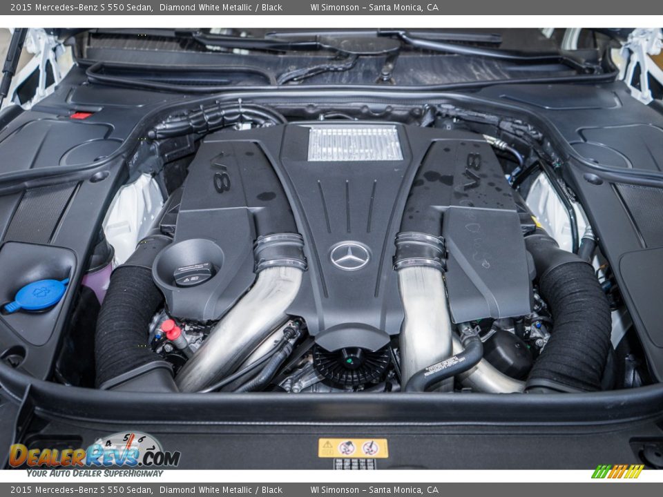 2015 Mercedes-Benz S 550 Sedan Diamond White Metallic / Black Photo #9