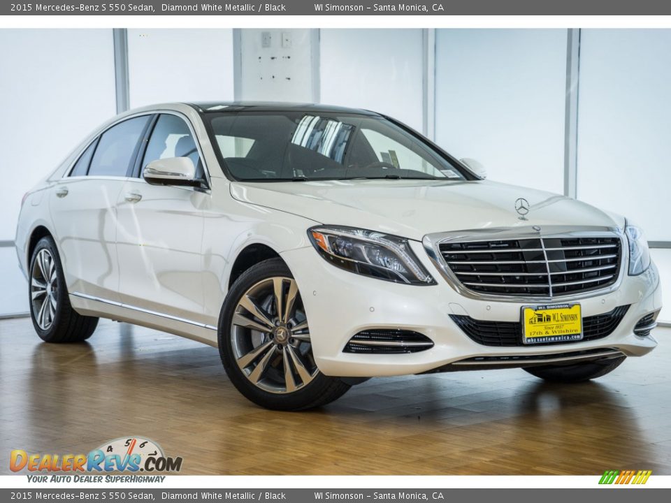 2015 Mercedes-Benz S 550 Sedan Diamond White Metallic / Black Photo #12