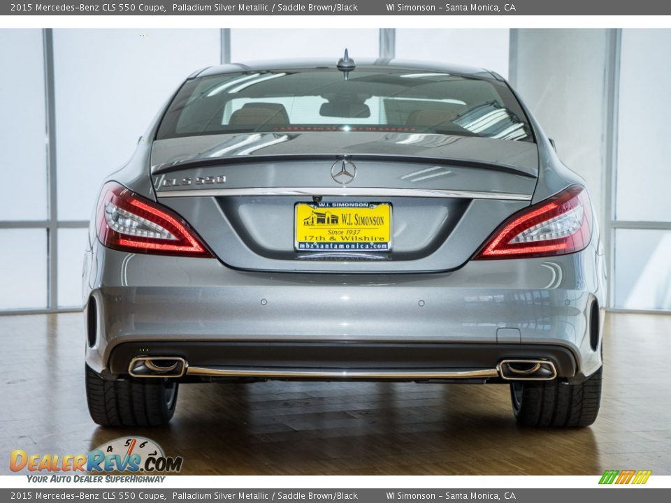 2015 Mercedes-Benz CLS 550 Coupe Palladium Silver Metallic / Saddle Brown/Black Photo #4