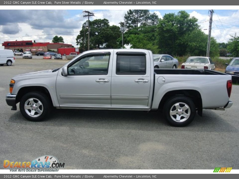 2012 GMC Canyon SLE Crew Cab Pure Silver Metallic / Ebony Photo #3