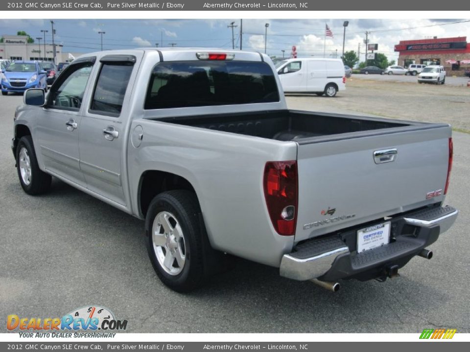 2012 GMC Canyon SLE Crew Cab Pure Silver Metallic / Ebony Photo #4