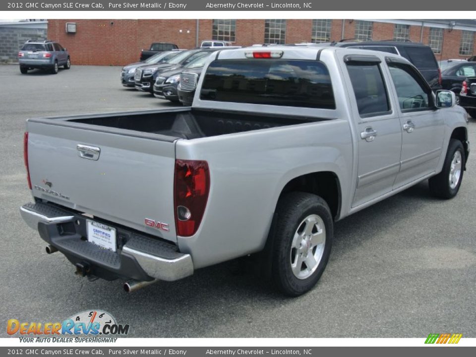 2012 GMC Canyon SLE Crew Cab Pure Silver Metallic / Ebony Photo #5