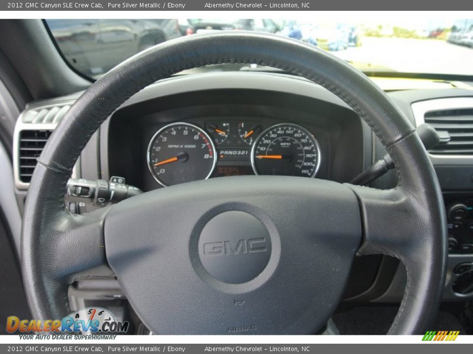 2012 GMC Canyon SLE Crew Cab Pure Silver Metallic / Ebony Photo #14