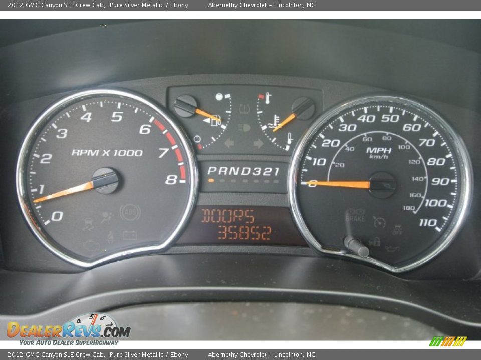 2012 GMC Canyon SLE Crew Cab Pure Silver Metallic / Ebony Photo #15