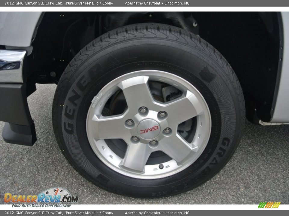 2012 GMC Canyon SLE Crew Cab Pure Silver Metallic / Ebony Photo #24