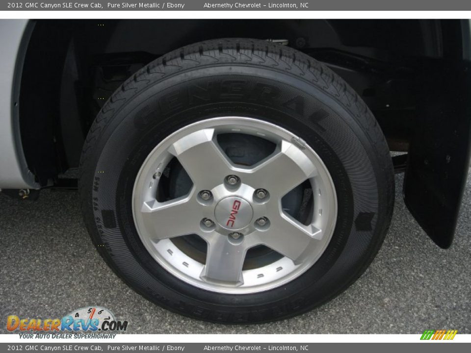2012 GMC Canyon SLE Crew Cab Pure Silver Metallic / Ebony Photo #25