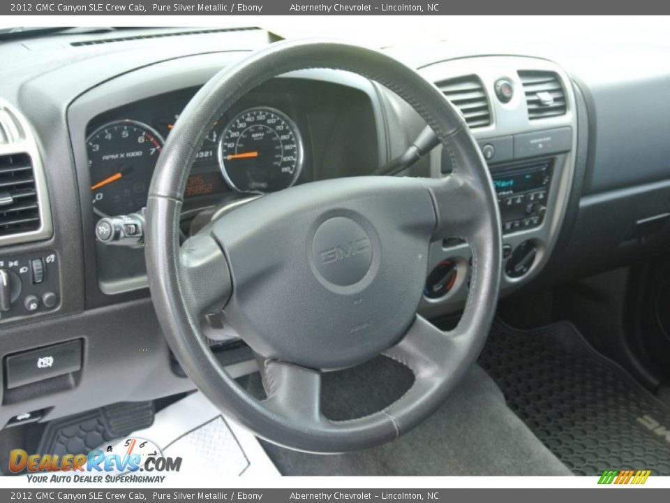 2012 GMC Canyon SLE Crew Cab Pure Silver Metallic / Ebony Photo #29