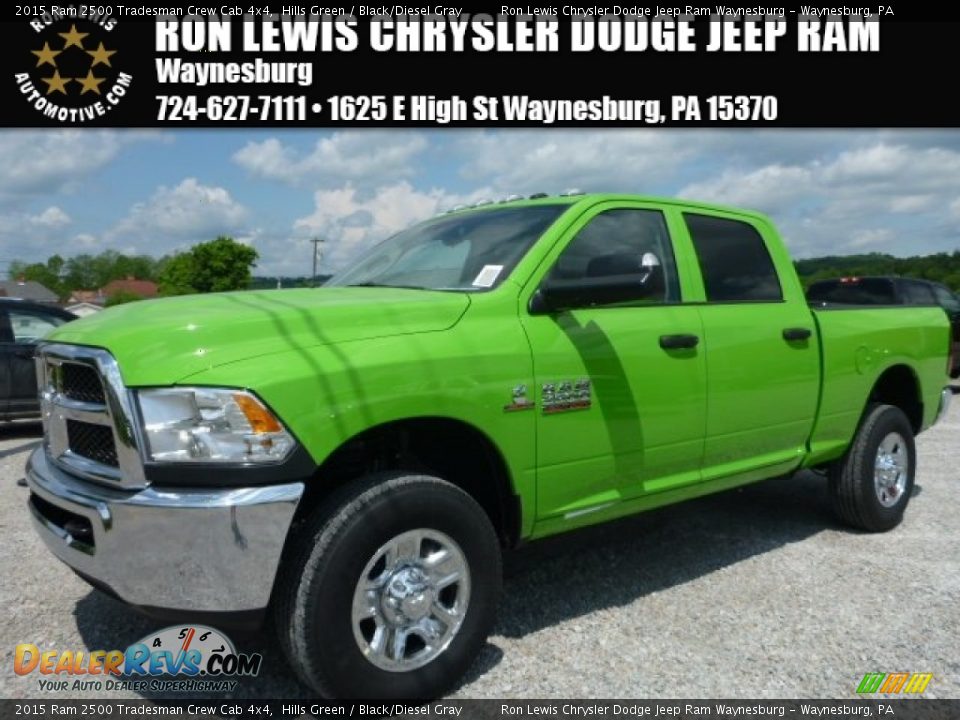 2015 Ram 2500 Tradesman Crew Cab 4x4 Hills Green / Black/Diesel Gray Photo #1