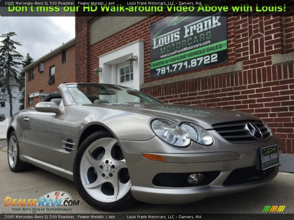 2005 Mercedes-Benz SL 500 Roadster Pewter Metallic / Ash Photo #2