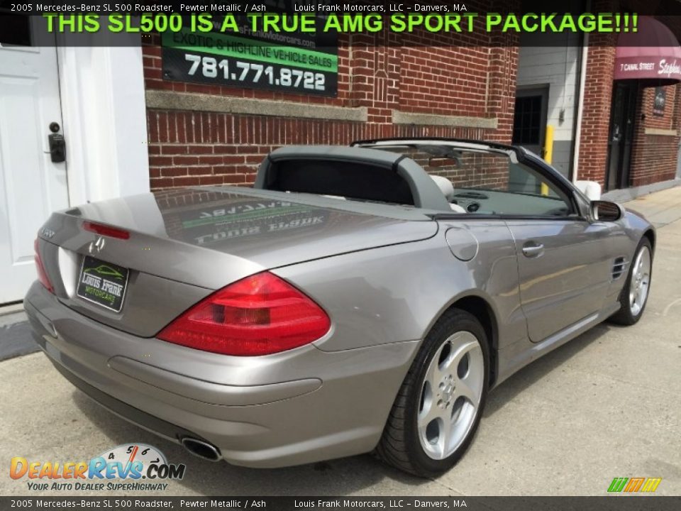 2005 Mercedes-Benz SL 500 Roadster Pewter Metallic / Ash Photo #12